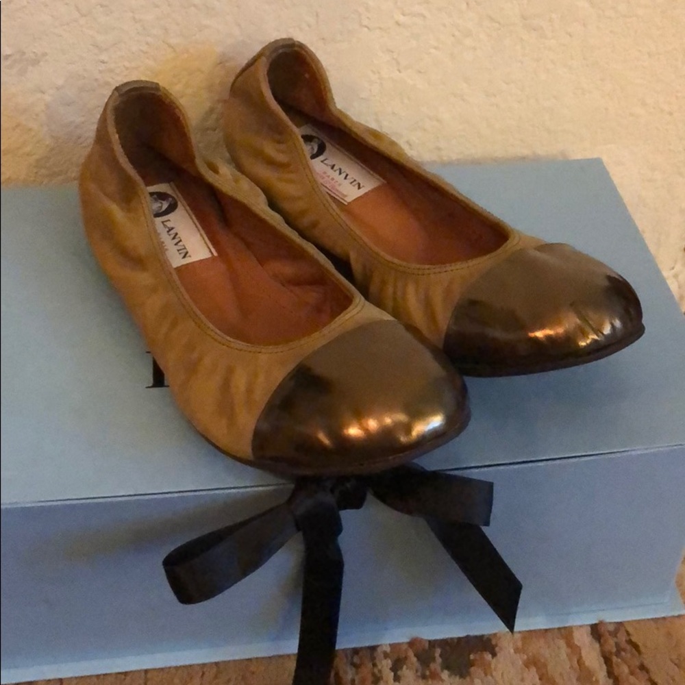 Lanvin cap toe ballet flats